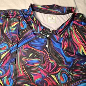 Obnoxious Golf PoloAll Over Print Shirt Men's Size‎ 4XL